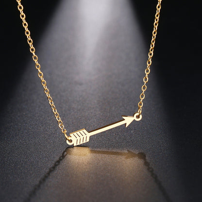Stainless Steel Arrow Pendant Necklace 45cm by HitMyNeed