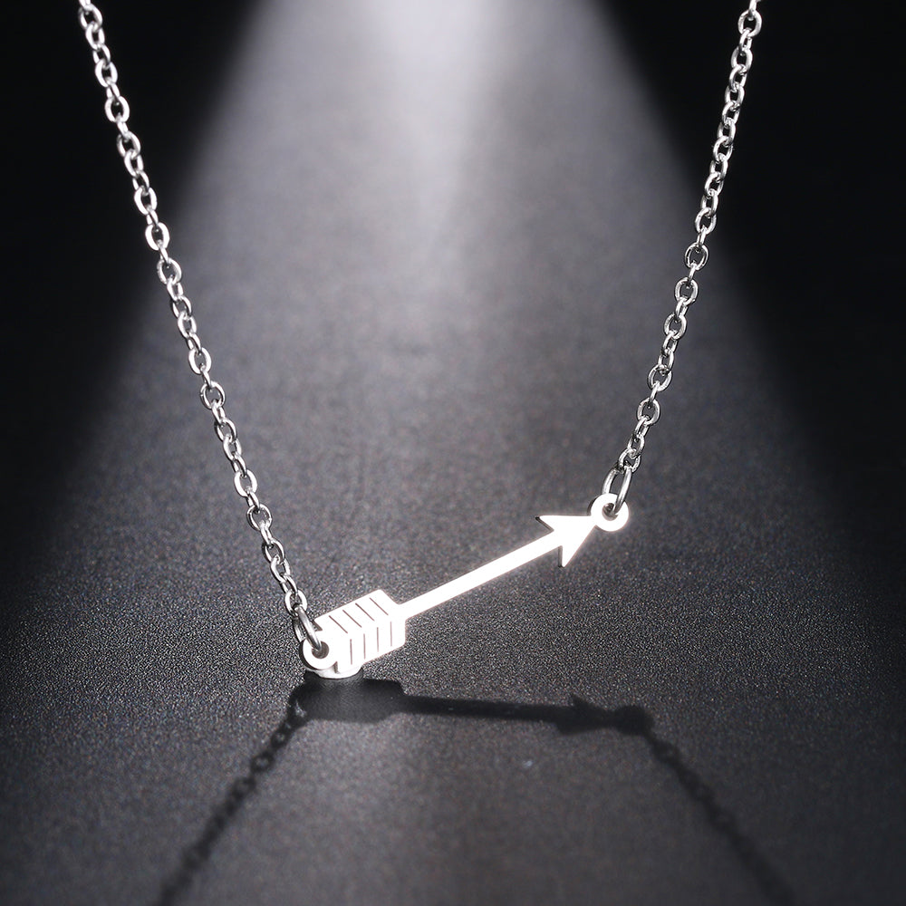 Stainless Steel Arrow Pendant Necklace 45cm by HitMyNeed