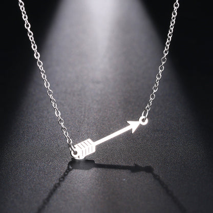 Stainless Steel Arrow Pendant Necklace 45cm by HitMyNeed