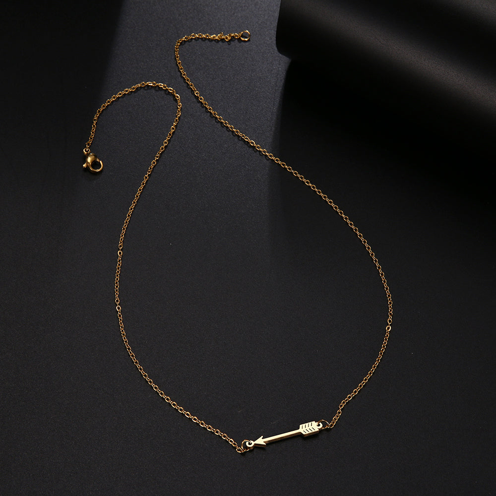 Stainless Steel Arrow Pendant Necklace 45cm by HitMyNeed