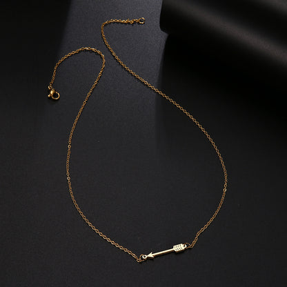 Stainless Steel Arrow Pendant Necklace 45cm by HitMyNeed