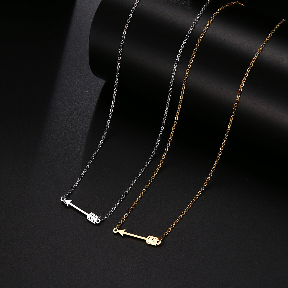 Stainless Steel Arrow Pendant Necklace 45cm by HitMyNeed