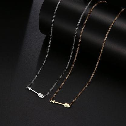 Stainless Steel Arrow Pendant Necklace 45cm by HitMyNeed