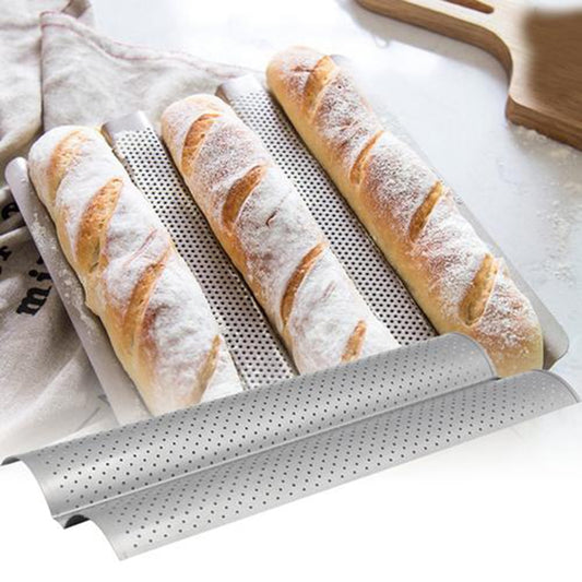 Stainless Steel Baguette Pan with Perforated Tray by HitMyNeed