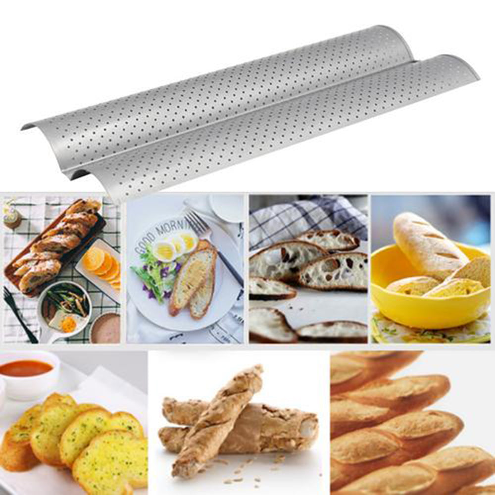 Stainless Steel Baguette Pan with Perforated Tray by HitMyNeed