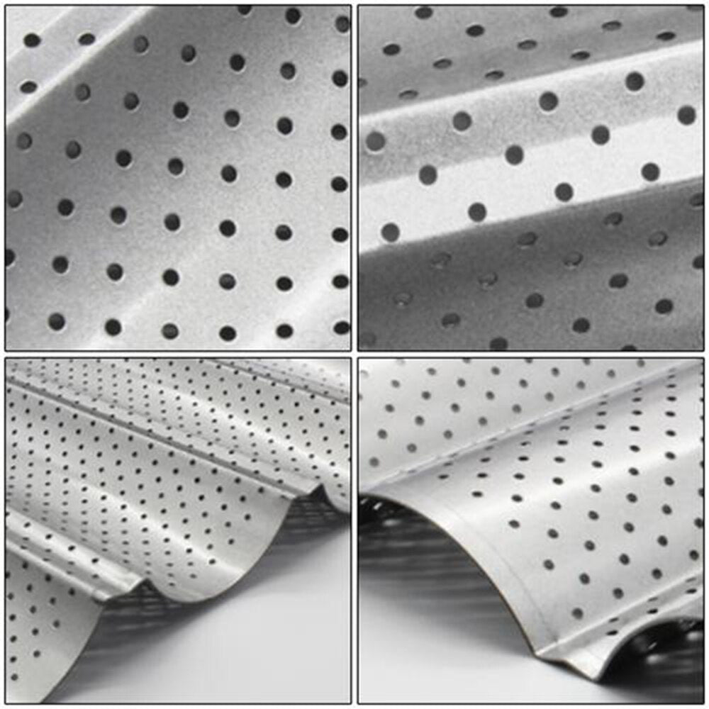 Stainless Steel Baguette Pan with Perforated Tray by HitMyNeed