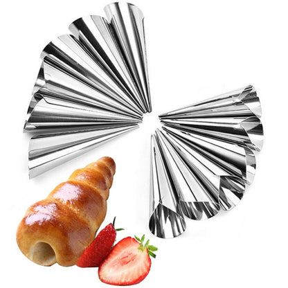 Stainless Steel Baking Cone Molds Set (12 pcs) by HitMyNeed