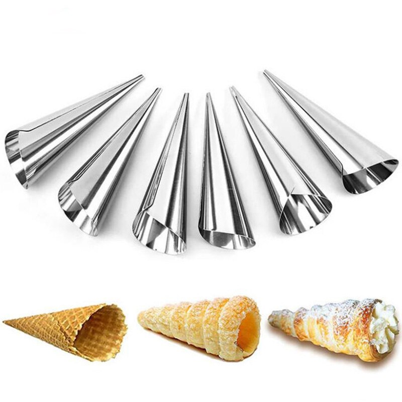 Stainless Steel Baking Cone Molds Set (12 pcs) by HitMyNeed