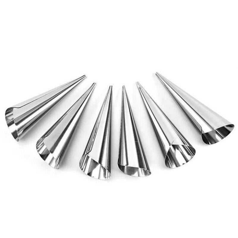 Stainless Steel Baking Cone Molds Set (12 pcs) by HitMyNeed