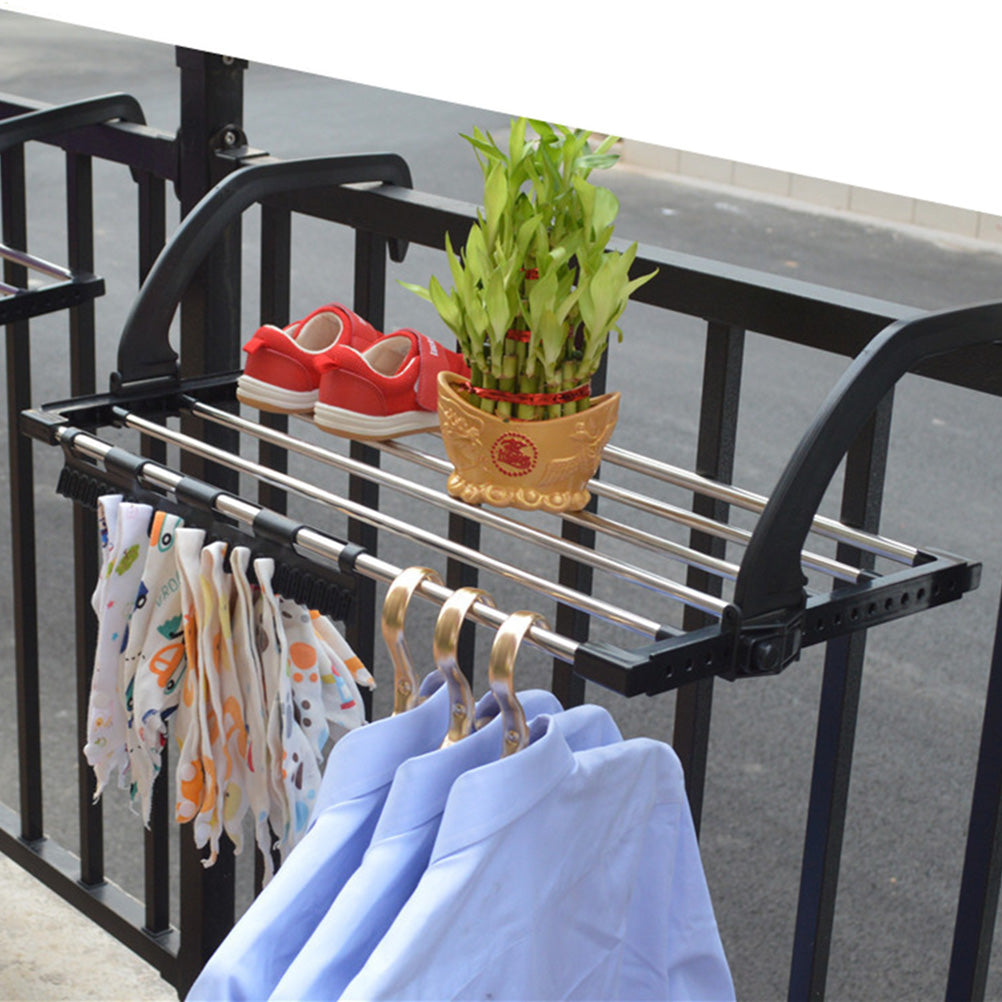 Stainless Steel Balcony Laundry Drying Rack by HitMyNeed
