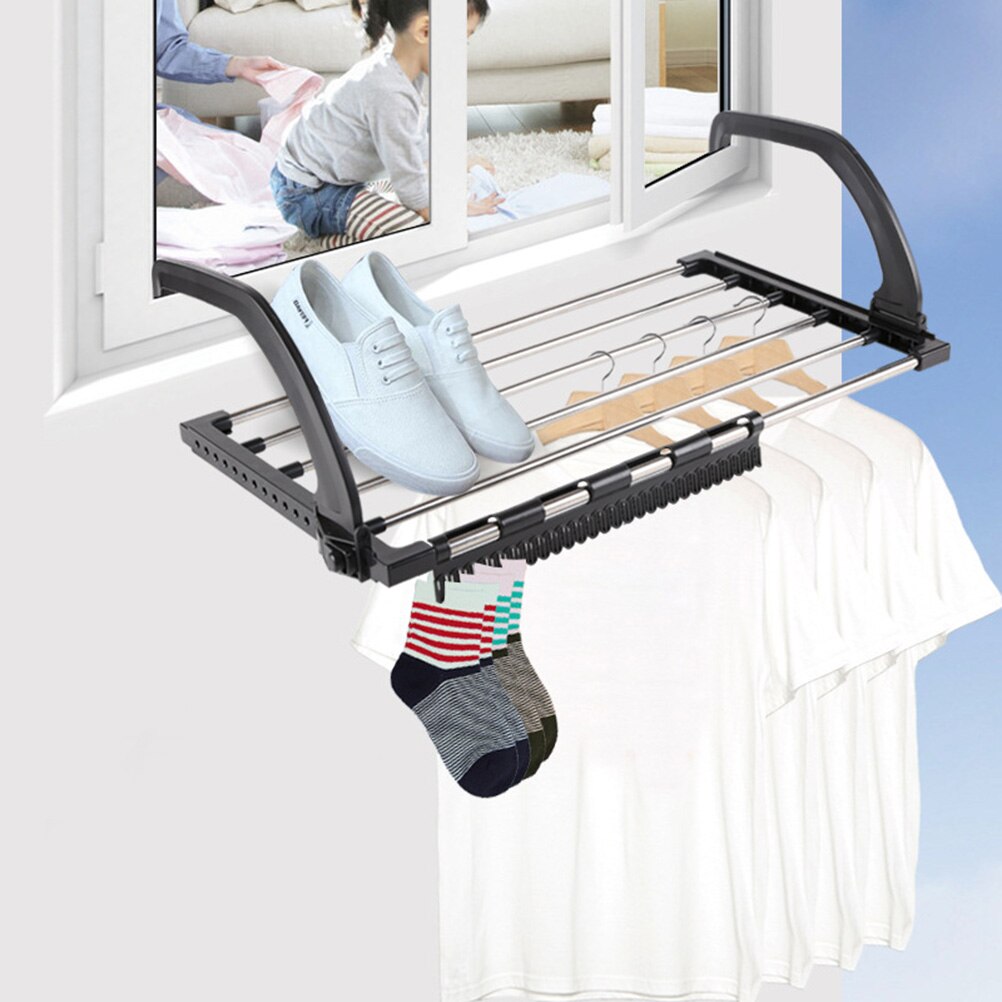 Stainless Steel Balcony Laundry Drying Rack by HitMyNeed