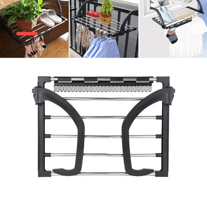 Stainless Steel Balcony Laundry Drying Rack by HitMyNeed