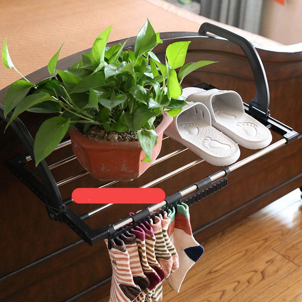 Stainless Steel Balcony Laundry Drying Rack by HitMyNeed