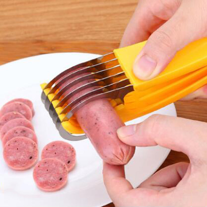 Stainless Steel Banana, Fruit & Sausage Slicer by HitMyNeed