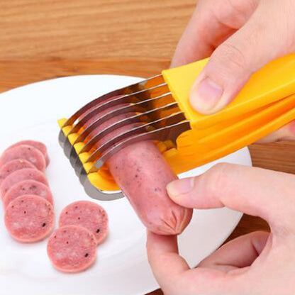 Stainless Steel Banana, Fruit & Sausage Slicer by HitMyNeed