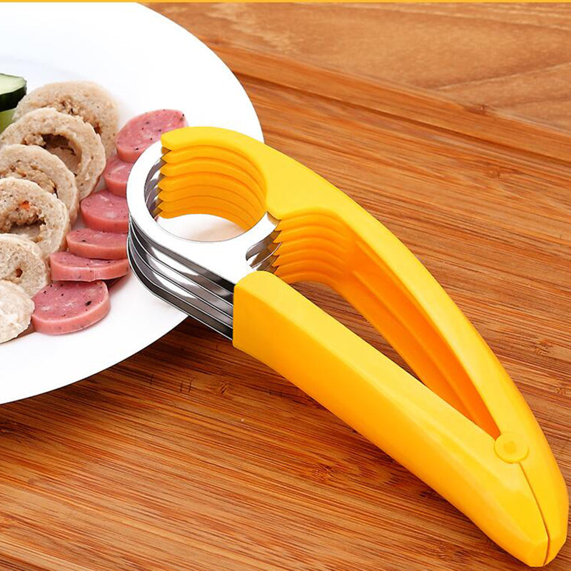 Stainless Steel Banana, Fruit & Sausage Slicer by HitMyNeed
