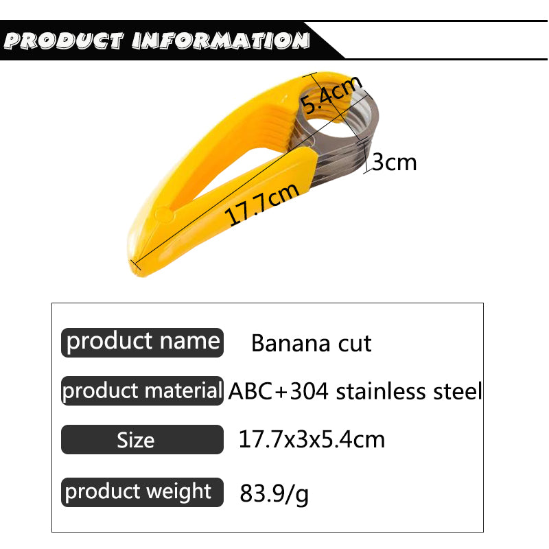 Stainless Steel Banana, Fruit & Sausage Slicer by HitMyNeed