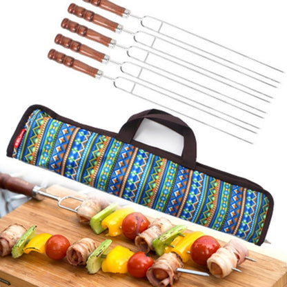 Stainless Steel Barbecue Fork Skewers Set (5pcs) by HitMyNeed
