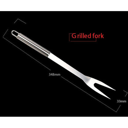 Stainless Steel BBQ Grill Tool Set with Case, 10-Piece by HitMyNeed