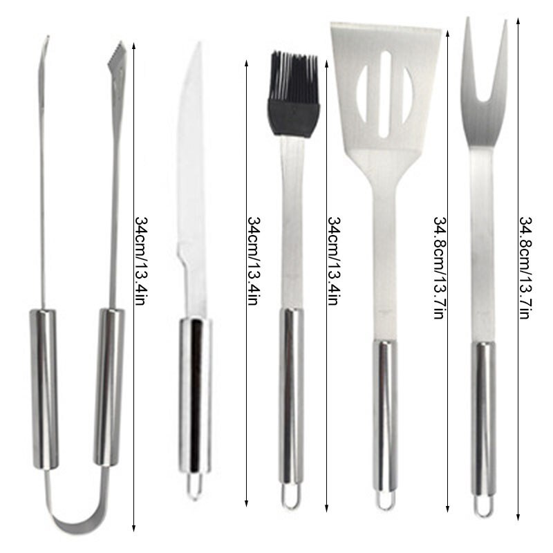 Stainless Steel BBQ Grill Tool Set with Case by HitMyNeed