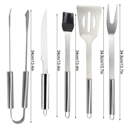 Stainless Steel BBQ Grill Tool Set with Case by HitMyNeed