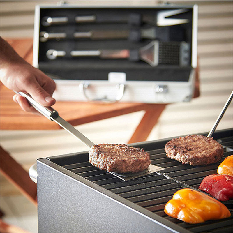 Stainless Steel BBQ Grill Tool Set with Case by HitMyNeed