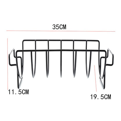 Stainless Steel BBQ Rib Rack Cooking Stand by HitMyNeed