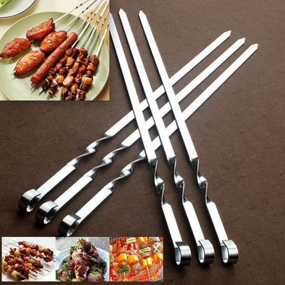 Stainless Steel BBQ Skewers Set of 6, 45cm by HitMyNeed