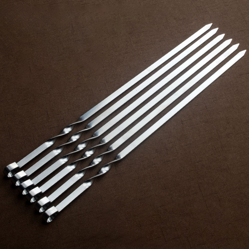 Stainless Steel BBQ Skewers Set of 6, 45cm by HitMyNeed