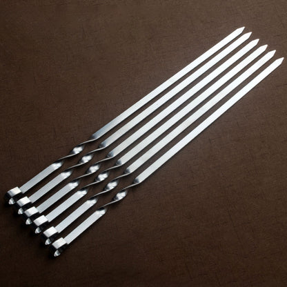 Stainless Steel BBQ Skewers Set of 6, 45cm by HitMyNeed
