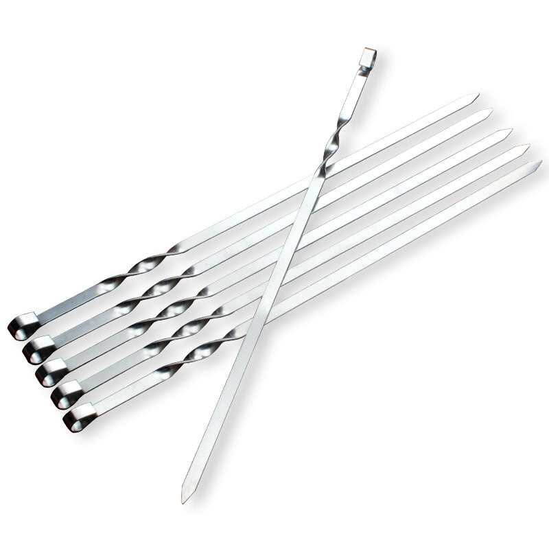 Stainless Steel BBQ Skewers Set of 6, 45cm by HitMyNeed
