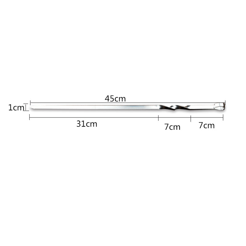 Stainless Steel BBQ Skewers Set of 6, 45cm by HitMyNeed