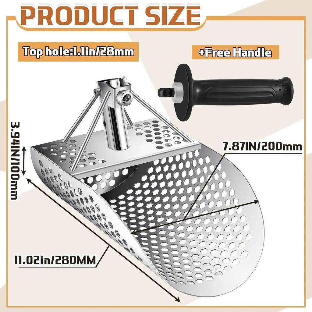 Stainless Steel Beach Sand Scoop for Metal Detecting by HitMyNeed