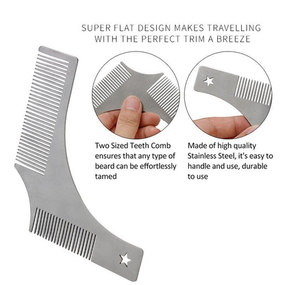Stainless Steel Beard Comb Shaper Template by HitMyNeed