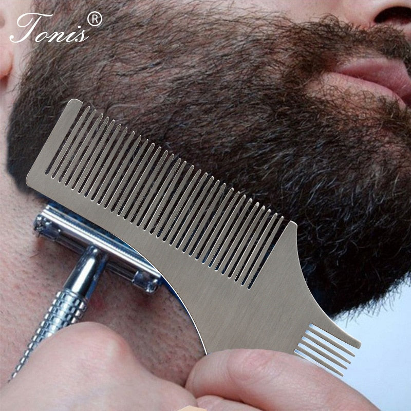 Stainless Steel Beard Comb Shaper Template by HitMyNeed