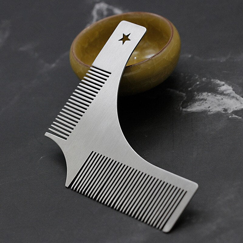 Stainless Steel Beard Comb Shaper Template by HitMyNeed