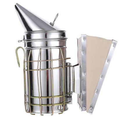 Stainless Steel Bee Smoker with Heat Shield by HitMyNeed
