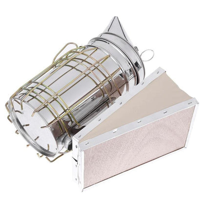 Stainless Steel Bee Smoker with Heat Shield by HitMyNeed