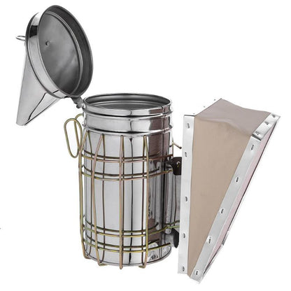 Stainless Steel Bee Smoker with Heat Shield by HitMyNeed