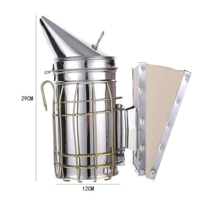 Stainless Steel Bee Smoker with Heat Shield by HitMyNeed