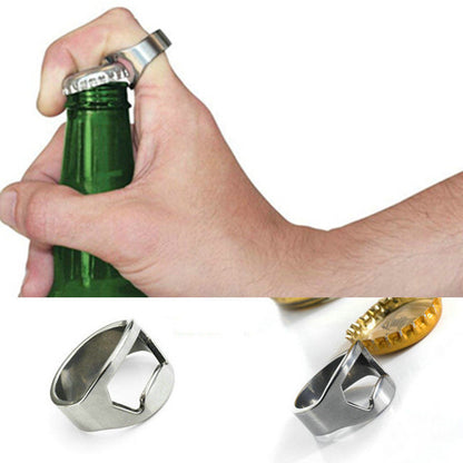 Stainless Steel Beer Bottle Opener Ring by HitMyNeed