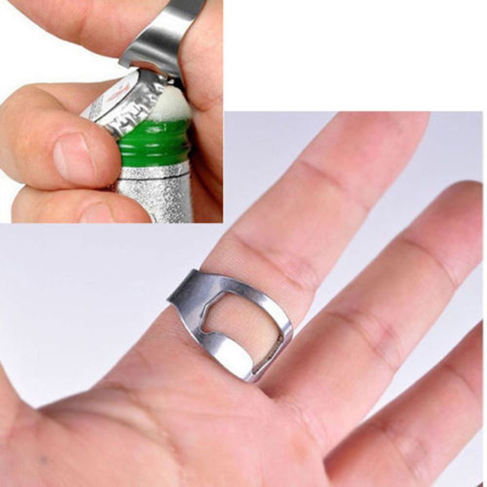Stainless Steel Beer Bottle Opener Ring by HitMyNeed