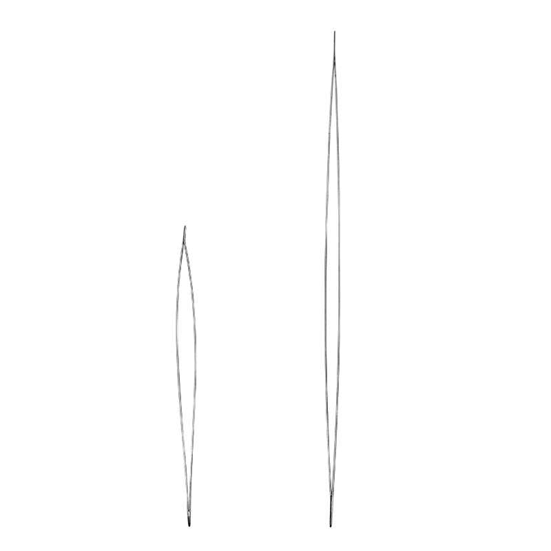 Stainless Steel Big Eye Beading Needles, 6 Pack by HitMyNeed