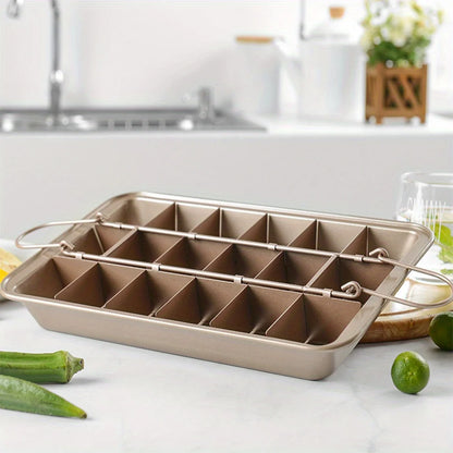 Stainless Steel Brownie Pan with Dividers, Non-Stick by HitMyNeed