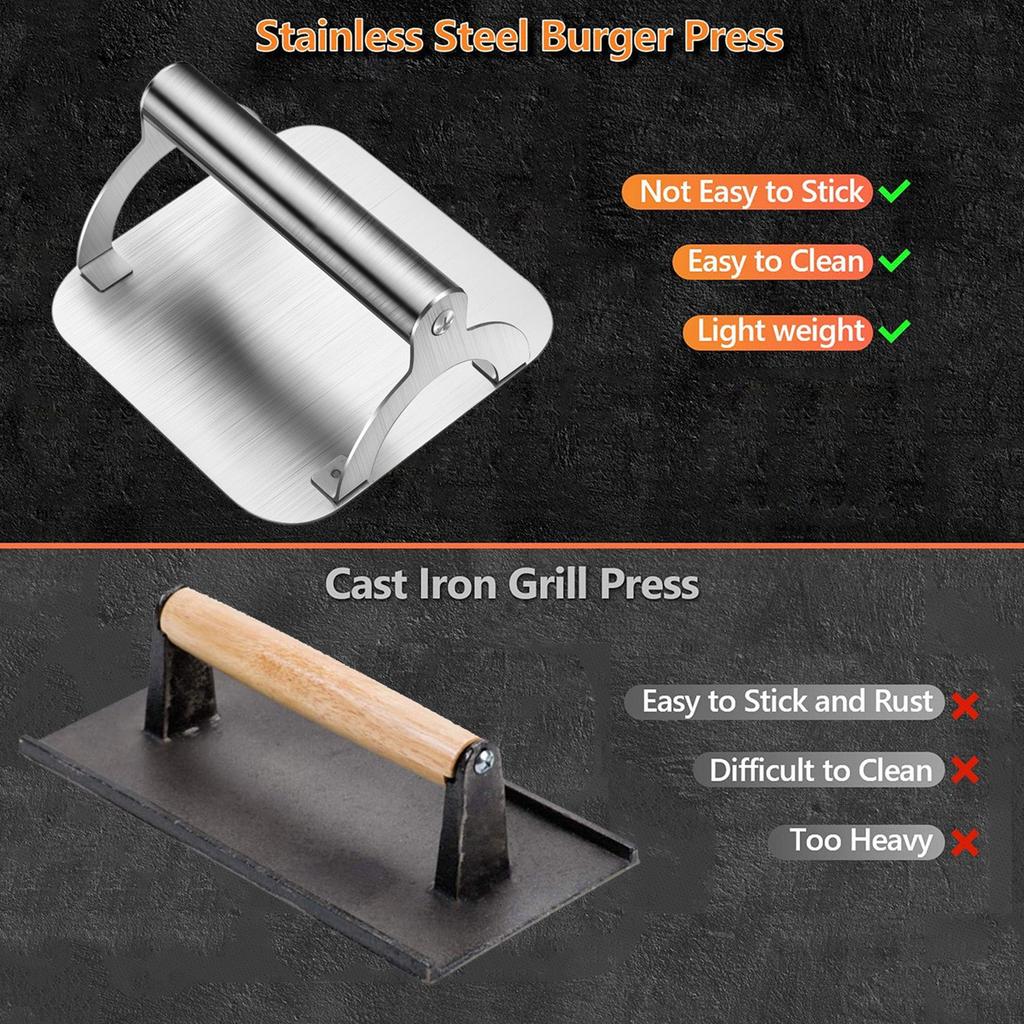 Stainless Steel Burger Smasher Press by HitMyNeed