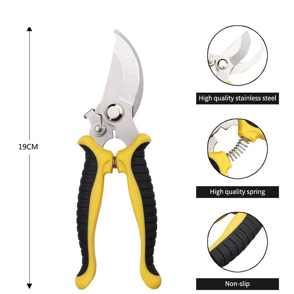 Stainless Steel Bypass Pruning Shears 19cm by HitMyNeed