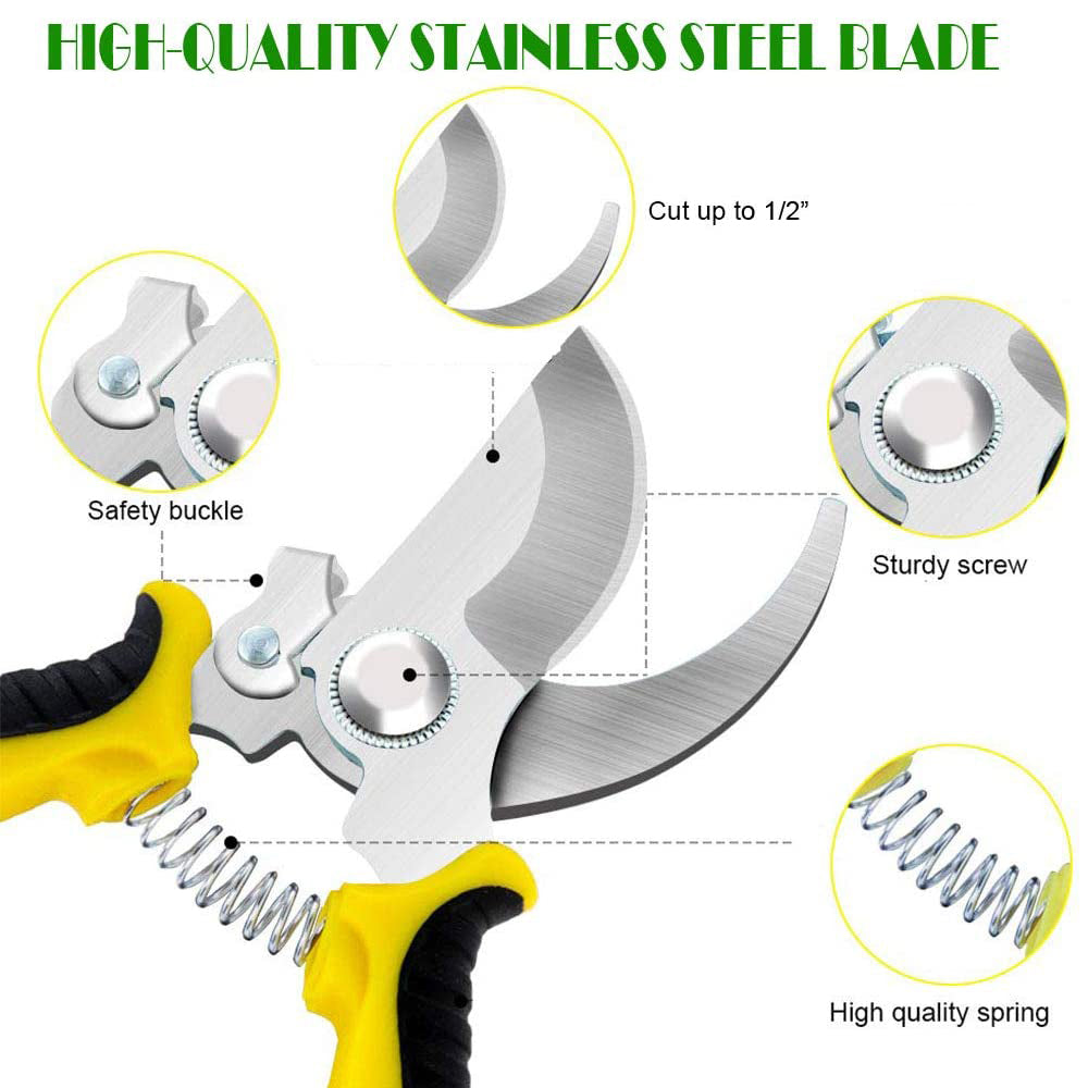 Stainless Steel Bypass Pruning Shears 19cm by HitMyNeed