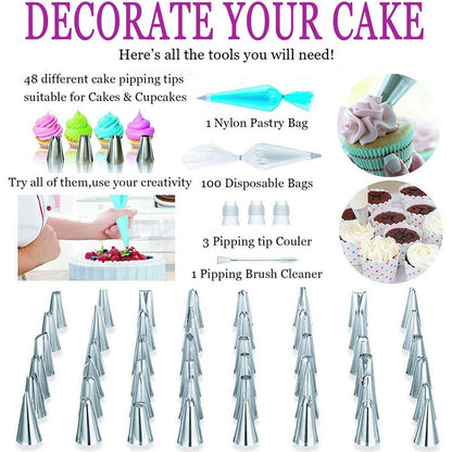 Stainless Steel Cake Decorating Kit Pastry Set by HitMyNeed