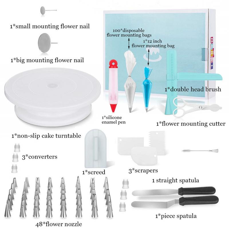 Stainless Steel Cake Decorating Kit Pastry Set by HitMyNeed