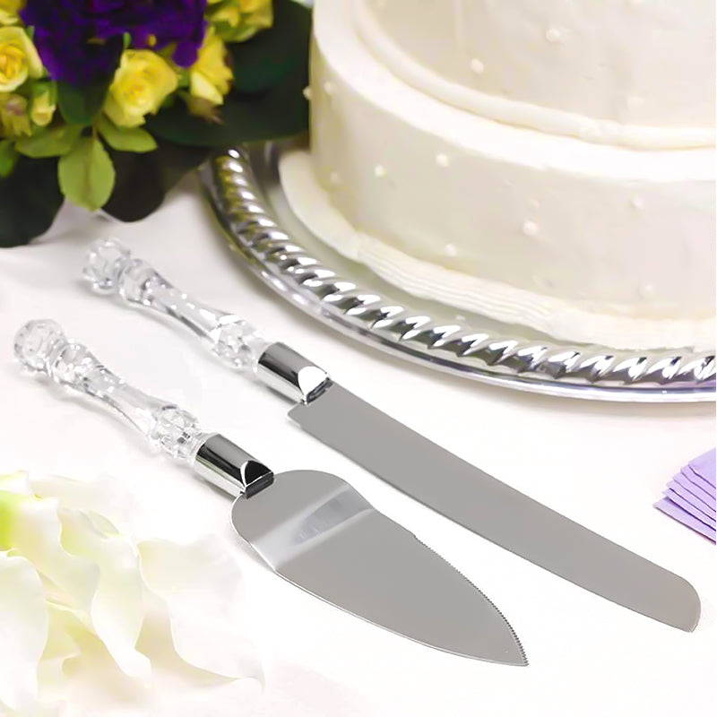 Stainless Steel Cake Knife and Server Set (2 Pcs) by HitMyNeed
